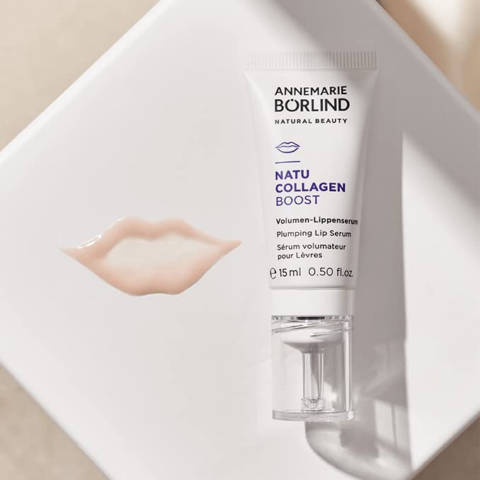 ANNEMARIE BÖRLIND - NATU COLLAGEN BOOST Plumping Lip Serum - redefining, plumping, rejuvenating lip care, with botanical collagen and plant-based protein, lip plumper, vegan, 0.50 Fl. Oz.