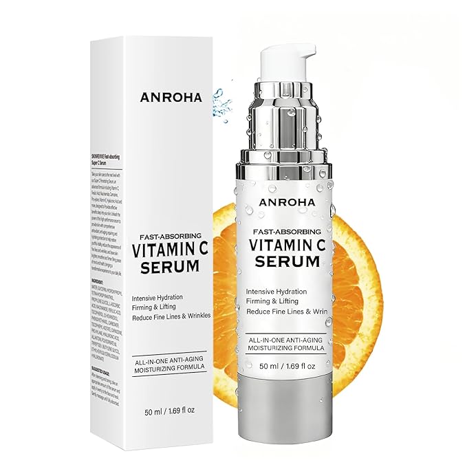 Vitamin C Serum for Women over 70, Vitamin C Serum for Mature Skin Face Hydrates, Firms, Lifts, Targets Age Marks, Wrinkles and Smoothes Skin Texture 1.69 fl oz Pack of 2