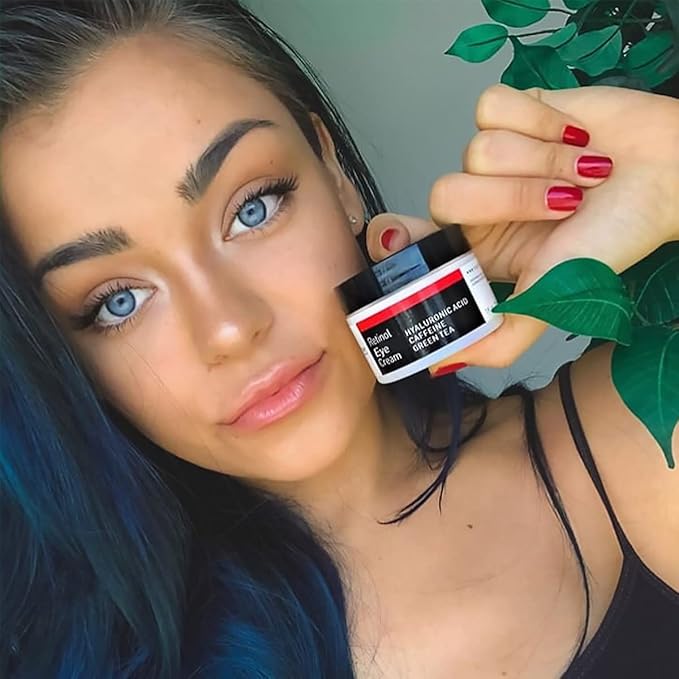 YEOUTH Retinol Eye Cream Anti Aging, Firming Under Eye Cream for Puffiness and Bags Under Eyes for Wrinkles and Dark Circles with Hyaluronic Acid and Tripeptides 2oz