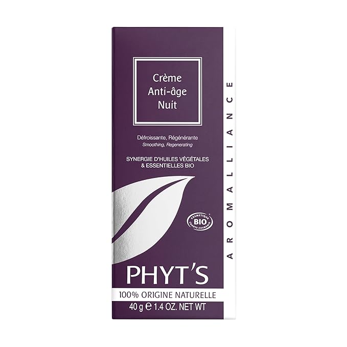 Phyts Anti-Aging Night Cream - Face Moisturizer with Beeswax and Hazel Oil - Reduces Signs of Fatigue - Regenerating Night Cream for Face - 1.4 oz