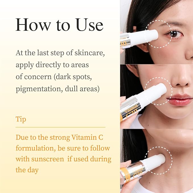 YADAH Vitamin C 30 Correcting Balm (0.35oz) – All-in-one Multi Care for Dark Spot Remover, 30% Pure Ascorbic Acid & Vitamin E for Radiant Nourished Skin, Starter & Finishing Balm and Skin Brightening