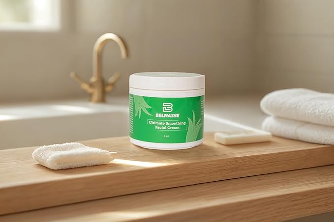 Ultimate Smoothing Facial Cream – Hydrating Anti-Aging Moisturizer for Face with Aloe Vera, Coconut Oil, Cucumber Extracts, Glycolic & Lactic Acid & Vitamin E Nourishing Facial Moisturizer for Women