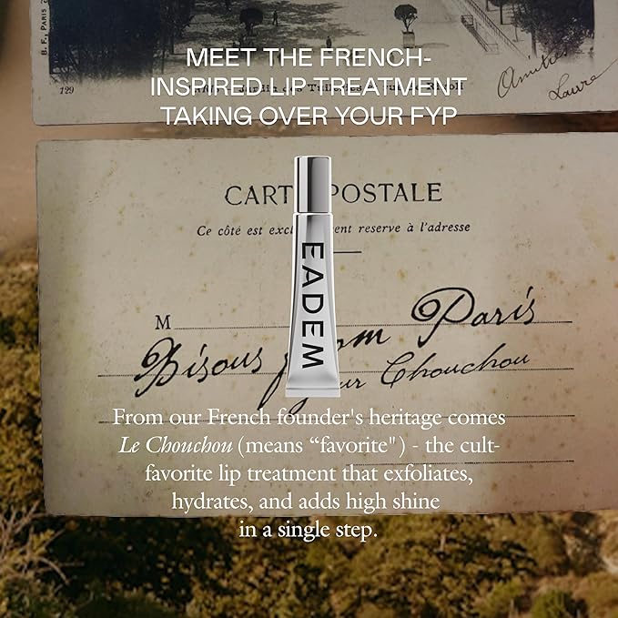 EADEM Le Chouchou Lip Softening Balm, Lip Gloss for Women, Lip Plumper & Lip Mask, Overnight Hydrating & Moisturizing Luxury Lip Balm, 0.5 oz, Burnt Malai