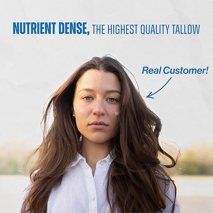 | Original, Tallow Balm For Face, Grass Fed Tallow For Skin, Beef Tallow Face Cream, Face Tallow, Essential Oil Cream, Moderate, Cold Pressed, Sweet Almond Oil, Natural Skincare