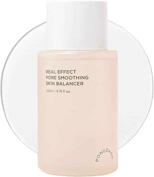 PONGDANG Real Effect Pore Smoothing Skin Balancer 6.76 fl.oz. | Pore-Refining Toner for Smoother-Looking Skin | Helps Improve The Look of Enlarged & Uneven Pores | Korean Skin Care