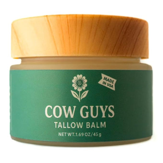 | Original, Tallow Balm For Face, Grass Fed Tallow For Skin, Beef Tallow Face Cream, Face Tallow, Essential Oil Cream, Moderate, Cold Pressed, Sweet Almond Oil, Natural Skincare