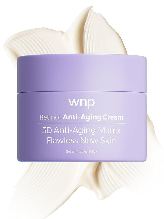 WNP Gentle Retinol Cream for Sensitive Skin, 10×Deep Transdermal Night Cream Anti-Aging Face & Neck Moisturizer with Ceramides, Peptides, Pro-Xylane, Wrinkle Cream for Fine Lines, Firming, Hydrating