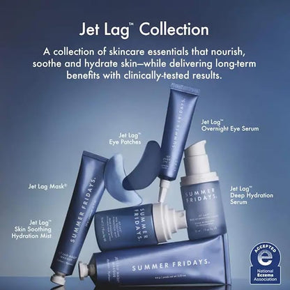 Summer Fridays Jet Lag Under Eye Patches - Hydrating & Depuffing Hydrogel Eye Masks with Caffeine & Peptides to Soothe & Refresh the Undereye Area (6 Pairs)