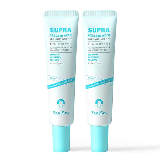 ZealSea Azelaic Acid 10% Facial Cream for Redness Relief Face Skin Care, Pimple Pigmentation Blackhead, Balance Excess Sebum, Clarify Skin, Soothe Irritation,1 Oz, Pack of 2