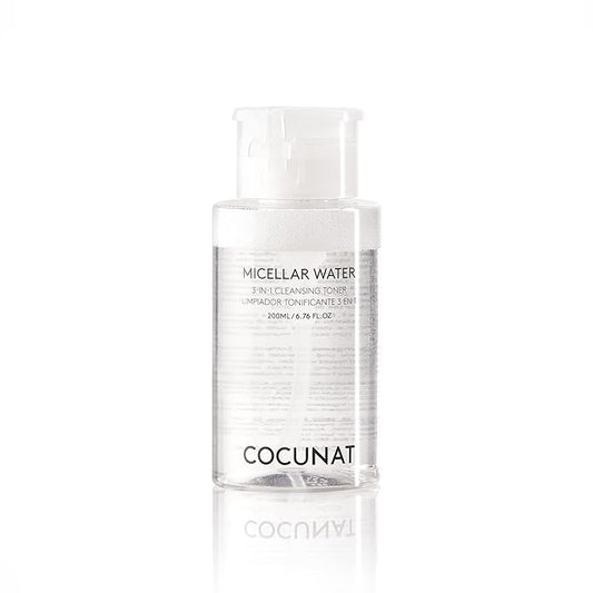 COCUNAT | Micellar Water 3-in-1 | Cleans, Tones and Removes Make-Up | Made with Aloe Vera & Lavender | All Skin Types | Silicone-Free & Paraben-Free | 200 ml