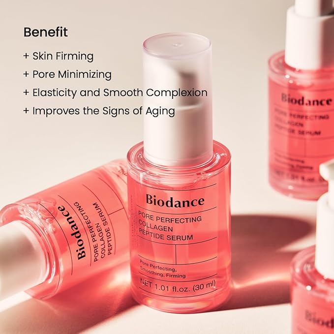 BIODANCE Pore Perfecting Collagen Peptide Serum, Skin Firming & Radiance Boost, Plumping, Pore Care, Makeup Prep Serum for All Skin Types, Korean Skincare, Stocking Stuffers | 1.01 fl.oz x 1 ea
