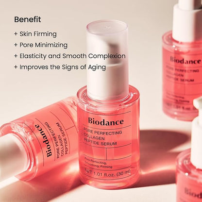 BIODANCE Pore Perfecting Collagen Peptide Serum, Skin Firming & Radiance Boost, Plumping, Pore Care, Makeup Prep Serum for All Skin Types, Korean Skincare, Stocking Stuffers | 1.01 fl.oz x 1 ea