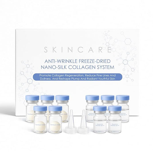 Skin Care, Noviqo Freeze Dried Collagen for Face, Anti-Wrinkle Nano-Silk Collagen Renewal System, Hydrating Serum for Skin Care & Eye Lift