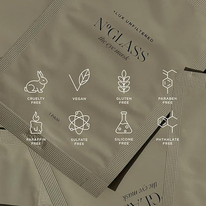 + Lux Unfiltered Cooling Under Eye Patches - Anti-Slip Caffeine Infused Korean Eye Mask - Reduces Puffiness, Brightens, & Hydrates Skin - Fragrance Free, Vegan, & Cruelty Free - 10 Count