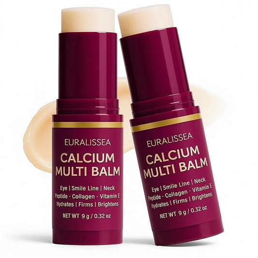 Calcium Volume Multi Balm 2 Pcs – Calcium Boost Firming & Hydrating Treatment with Peptides & Vitamin E – All Skin Types