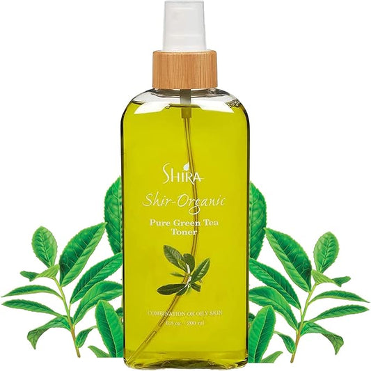 Shira Shir-Organic Pure Green Tea Toner Natural Refreshing- Hydrating Toner for Face for Normal to Oily Skin Type (200ml)